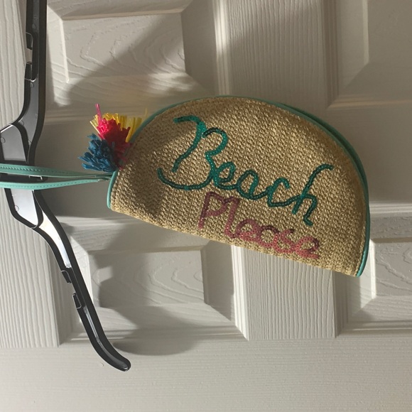 Handbags - Beach Please Colorful Woven Clutch Purse with Tassels